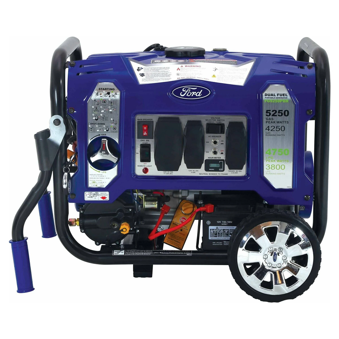 Ford 5,250-Watt Dual Fuel Portable Generator with Wireless Remote Start FG5250PBR