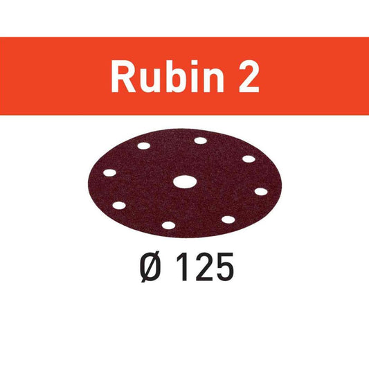 P150-Grit Rubin 2 Sandpaper for 125mm Sanders, 50ct