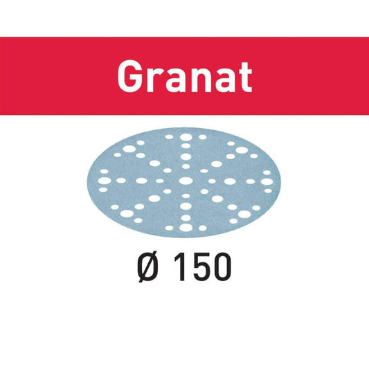 P60-Grit Granat Sandpaper for 150mm Sanders, 50ct