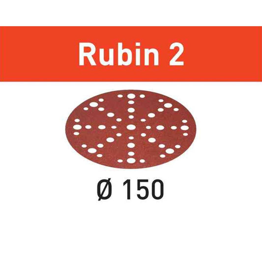 P100-Grit Rubin 2 Sandpaper for 150mm Sanders, 50ct