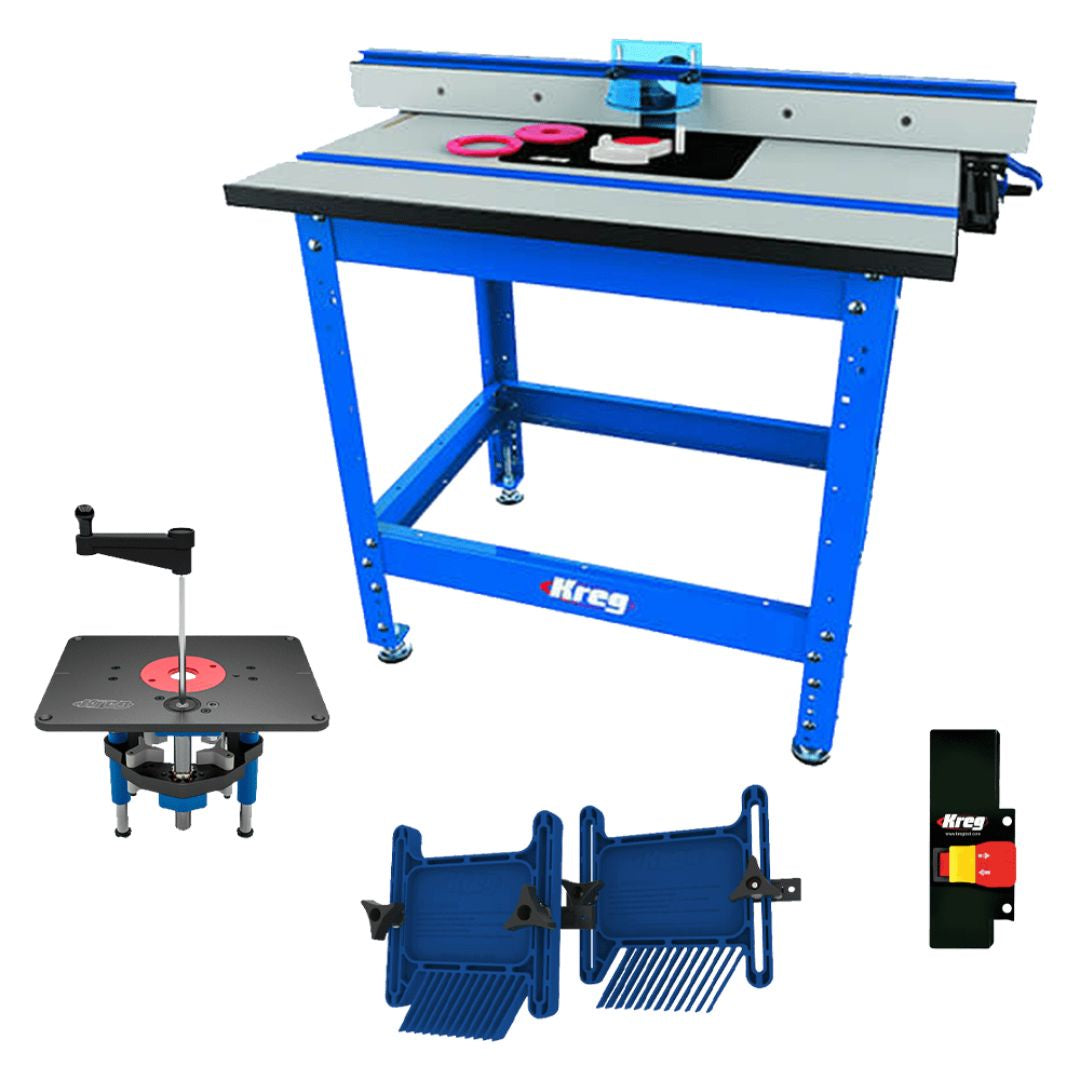 Kreg KL2 PRS1045 Pro II Router Table Package – Router Lift – Feather Boards – Router Table Switch