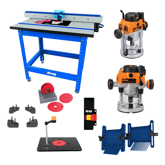 Kreg KT2 PRS1045 Pro II Router Table Lift Package for Triton Router – Feather Boards – Router Table Switch