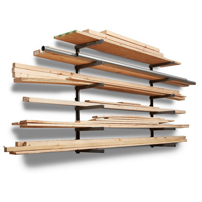 Bora Wood Rack 6 Tier - Gray /Black