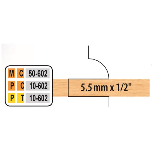 Freeborn MC-50-602 5.5mm x 1/2" Center Groover Set