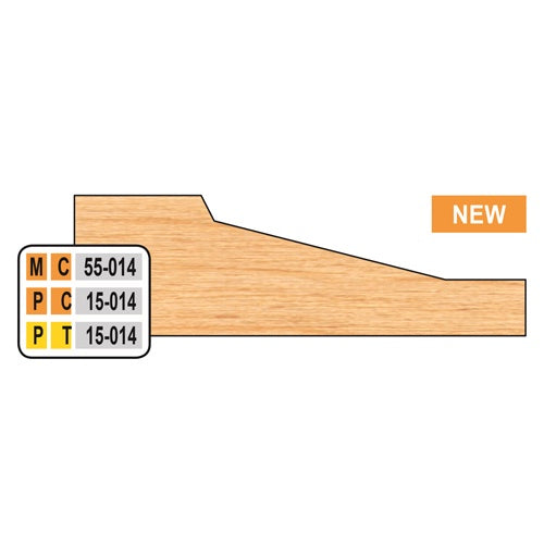 Freeborn MC-55-014 Raised Panel Shaper Cutter with 15-Degree Shear