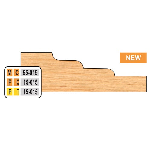 Freeborn MC-55-015 Raised Panel Shaper Cutter with 15-Degree Shear