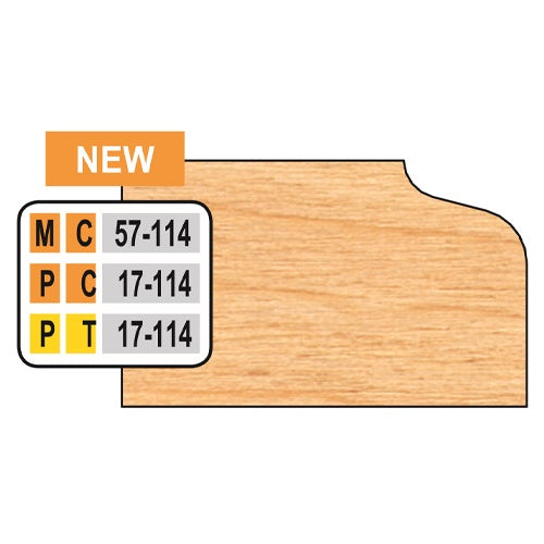 Freeborn MC-57-114 3/4" Door Edge Top Cutter Profile for 3/4"-7/8" Material