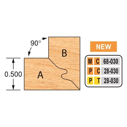 Freeborn MC-68-030 One Piece Double Tongue and Groove Lock Mitre Cutter