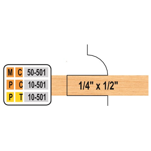 Freeborn PC-10-501 1/4"x1/2" Center Groover Set