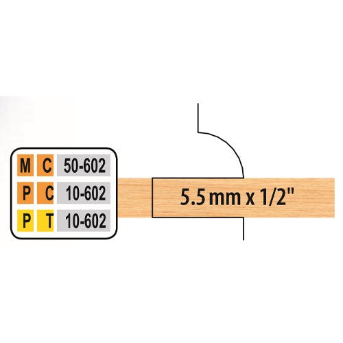 Freeborn PC-10-602 5.5mm x 1/2" Center Groover Set