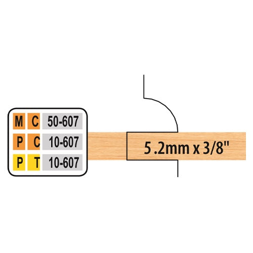 Freeborn PC-10-607 5.2mm x 3/8" Center Groover Set