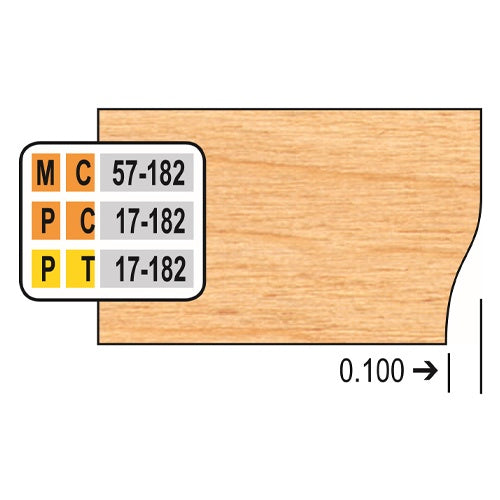 Freeborn PC-17-182 32mm Door Edge Bottom Cutter Profile