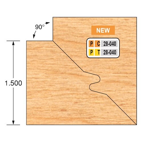 Freeborn PC-28-040 One Piece Double Tongue and Groove Lock Mitre Cutter